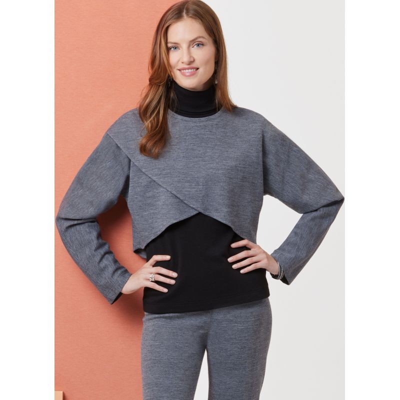 Patron Butterick 7013/A - Hauts en maille, jupe et pantalon