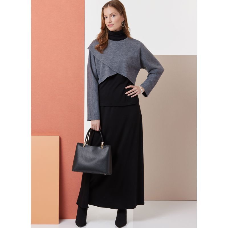 Patron Butterick 7013/A - Hauts en maille, jupe et pantalon