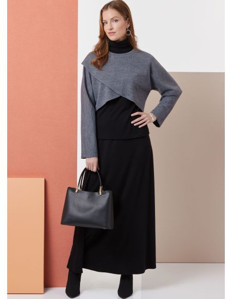 Patron Butterick 7013/A - Hauts en maille, jupe et pantalon