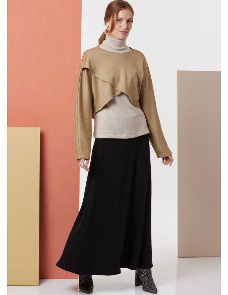 Patron Butterick 7013/A - Hauts en maille, jupe et pantalon