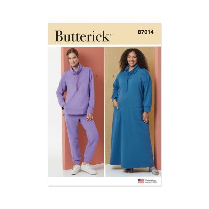 Patron Butterick 7014/AA (32-46) - Robe, haut et pantalon de détente