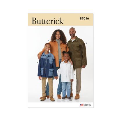 Patron Butterick 7016/A - Veste pour toute la famille