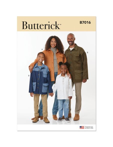 Patron Butterick 7016/A - Veste pour toute la famille