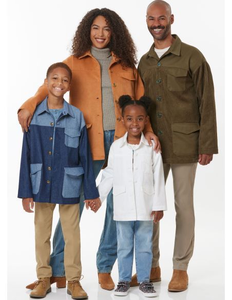 Patron Butterick 7016/A - Veste pour toute la famille