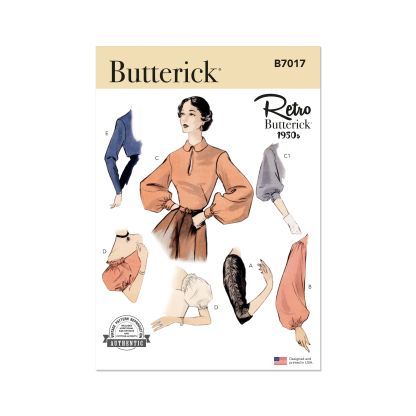 Patron Butterick 7017/A - Ensemble de manches des années 1950