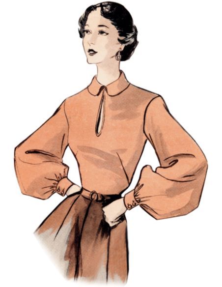 Patron Butterick 7017/A - Ensemble de manches des années 1950