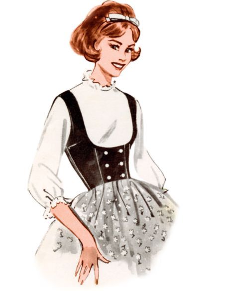 Patron Butterick 7018/H5 (34-42) - Gilet vintage des années 1960