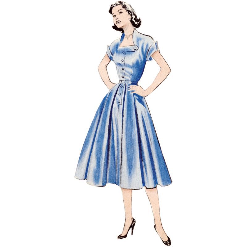 Patron Butterick 7019/K5 (36-44) - Robe vintage des années 1950