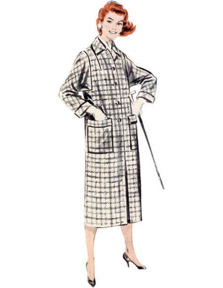 Patron Butterick 7020/N5 (34-40) - Manteau vintage des années 1950