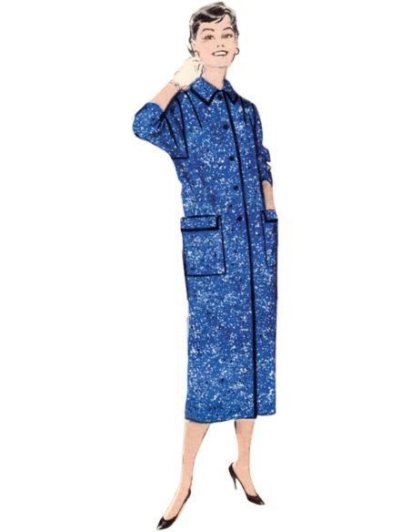 Patron Butterick 7020/N5 (34-40) - Manteau vintage des années 1950