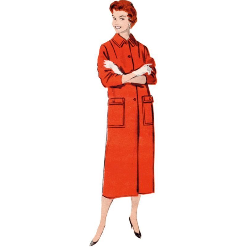 Patron Butterick 7020/N5 (34-40) - Manteau vintage des années 1950