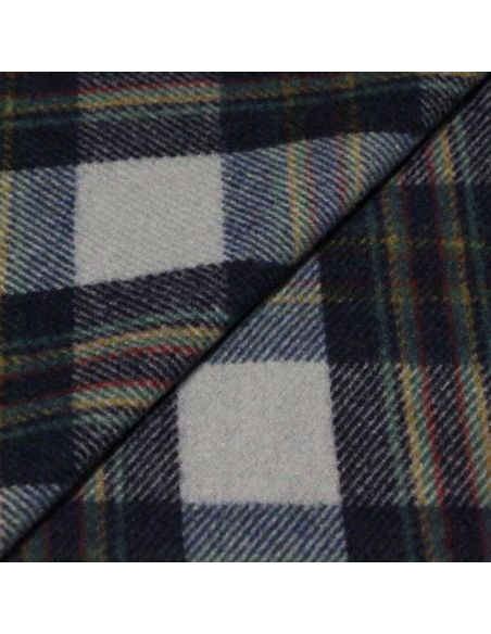 Sergé de laine - Carreaux bleu