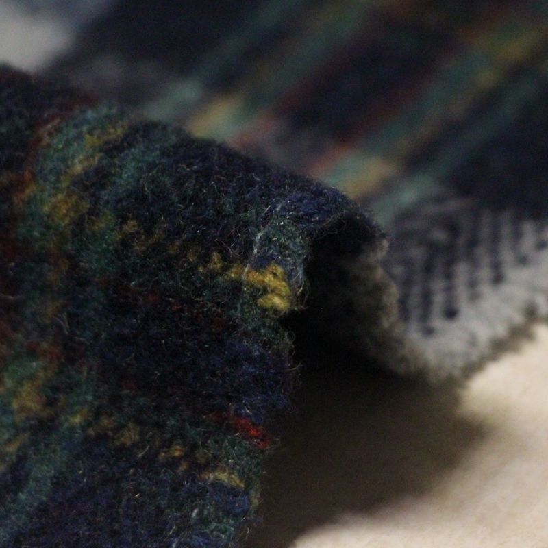 Sergé de laine - Carreaux bleu