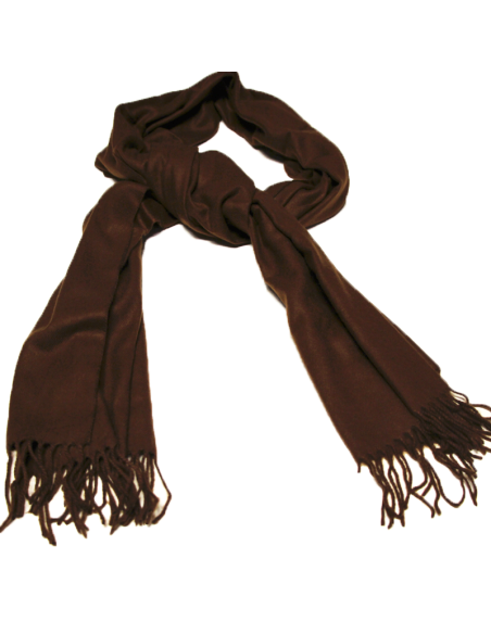 Étole toucher cachemire - Marron