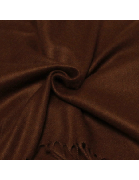 Étole toucher cachemire - Marron