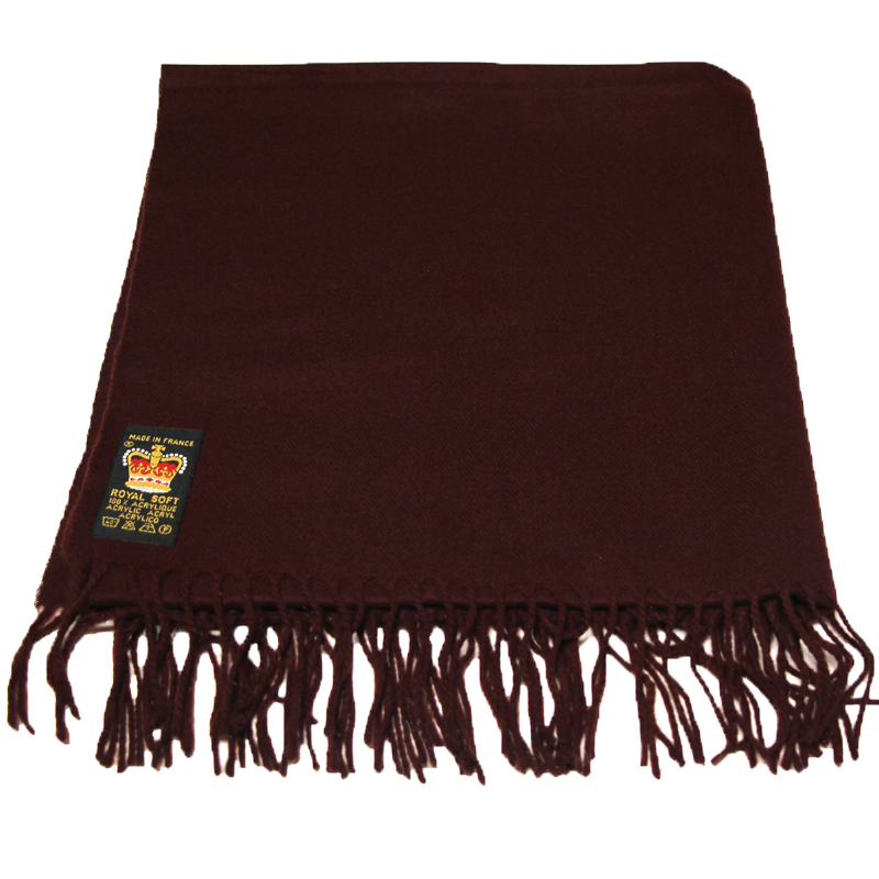 Étole toucher cachemire - Prune