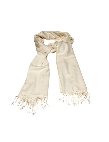 Étole toucher cachemire - Écru