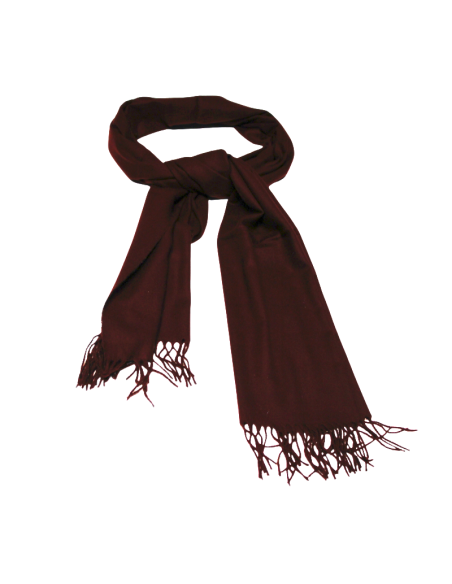 Étole toucher cachemire - Prune