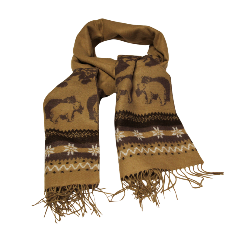 Étole - Ours polaire fond camel
