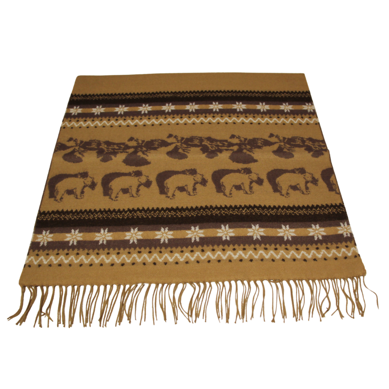 Étole - Ours polaire fond camel