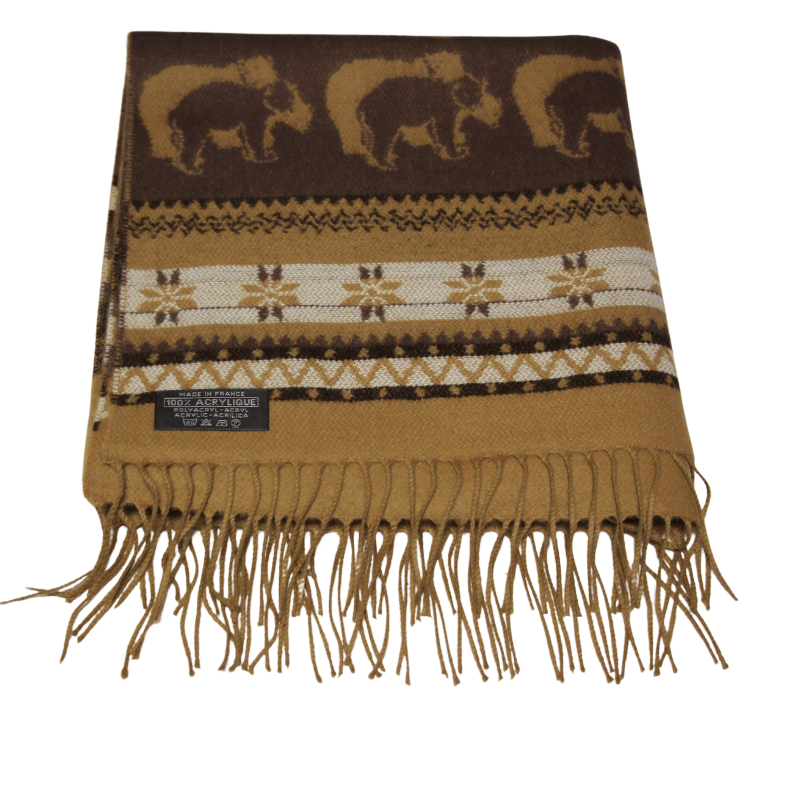 Étole - Ours polaire fond camel