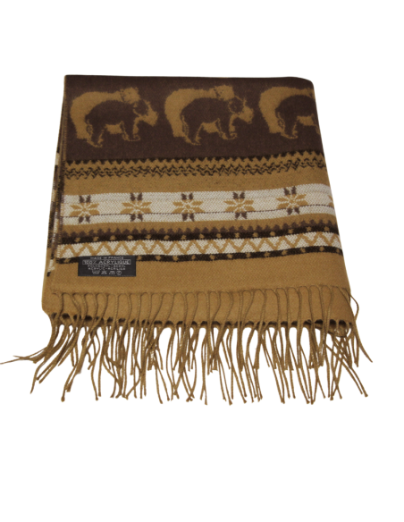 Étole - Ours polaire fond camel