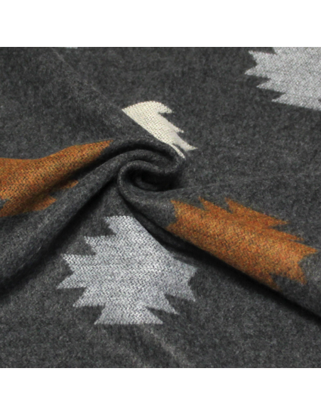 Étole - Motif kilim fond gris