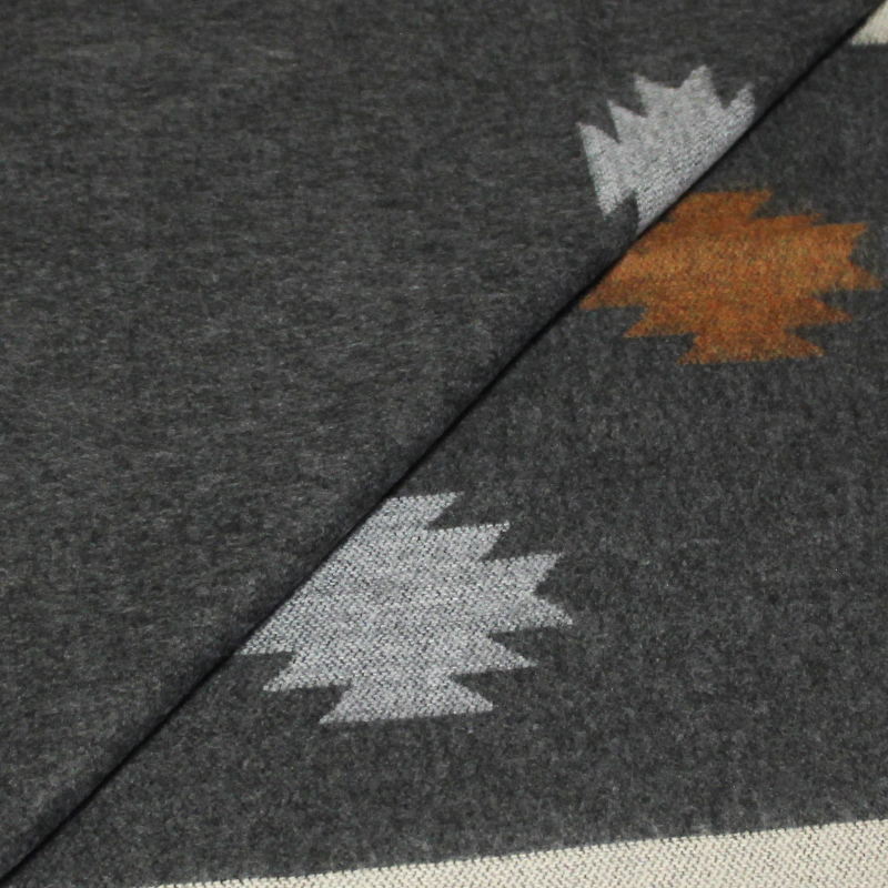 Étole - Motif kilim fond gris