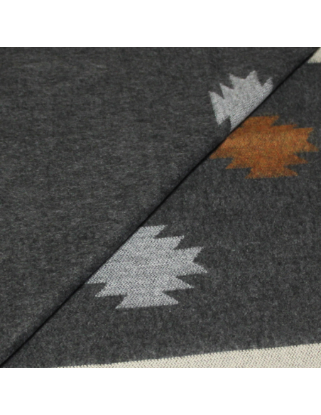 Étole - Motif kilim fond gris