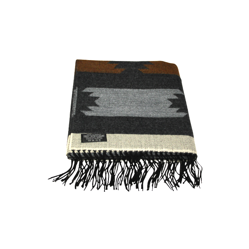 Étole - Motif kilim fond gris