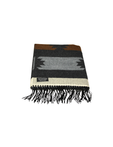 Étole - Motif kilim fond gris