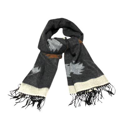 Étole - Motif kilim fond gris