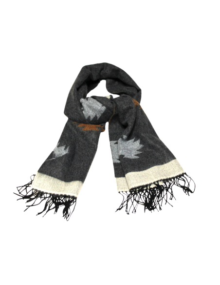 Étole - Motif kilim fond gris