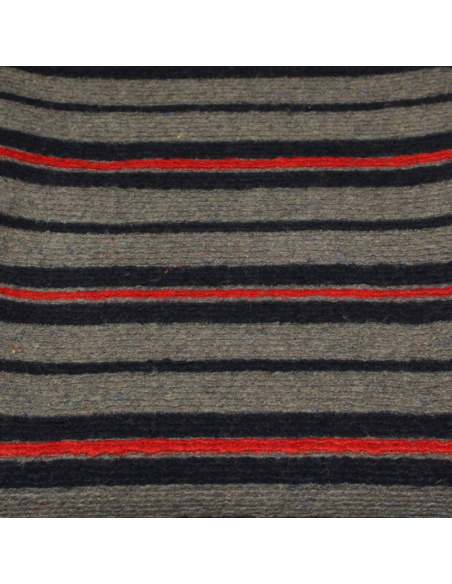 Laine bouillie - Rayure marine, rouge & gris