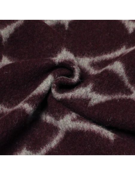 Laine bouillie - X gris fond prune