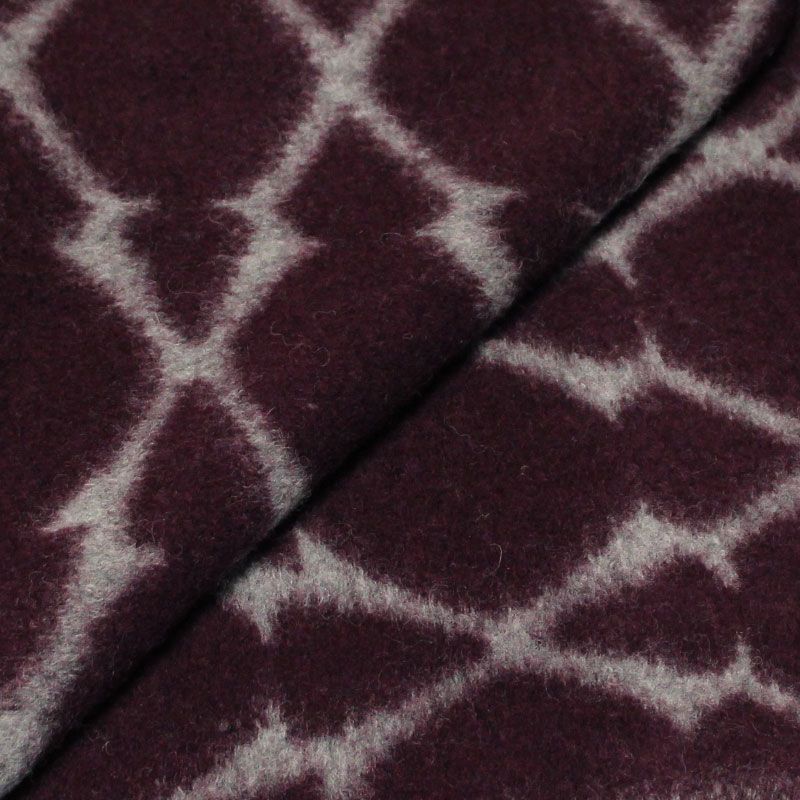 Laine bouillie - X gris fond prune