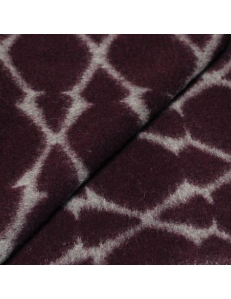 Laine bouillie - X gris fond prune