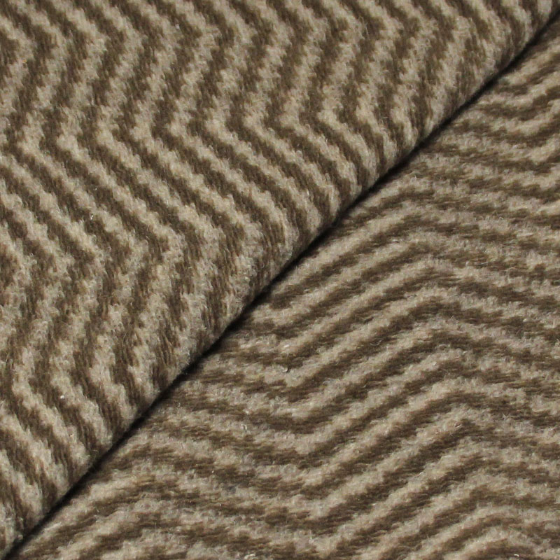 Laine bouillie - Chevron marron & beige