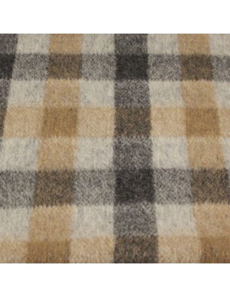 Laine bouillie clan - Beige & anthracite fond gris