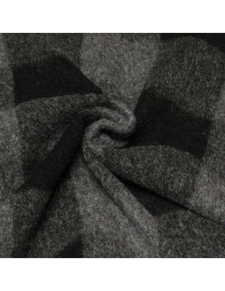 Laine bouillie clan à frange - Noir & gris