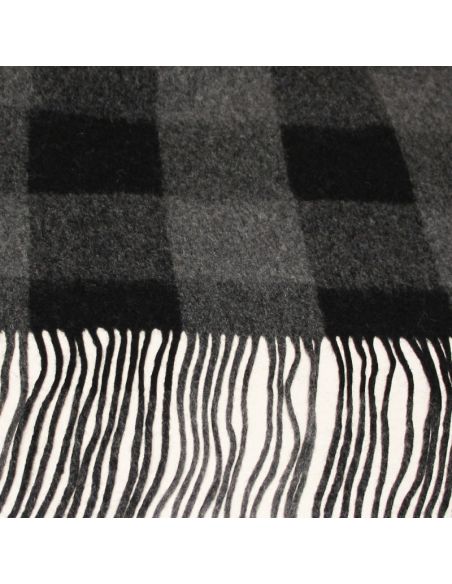 Laine bouillie clan à frange - Noir & gris