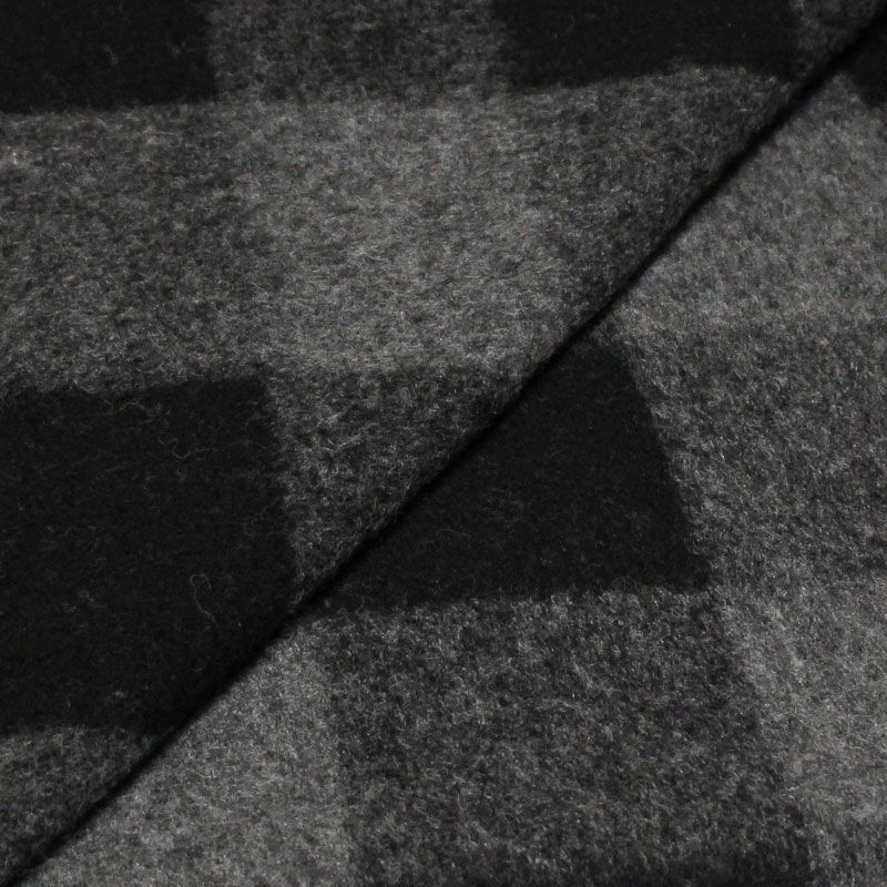 Laine bouillie clan à frange - Noir & gris