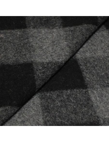 Laine bouillie clan à frange - Noir & gris