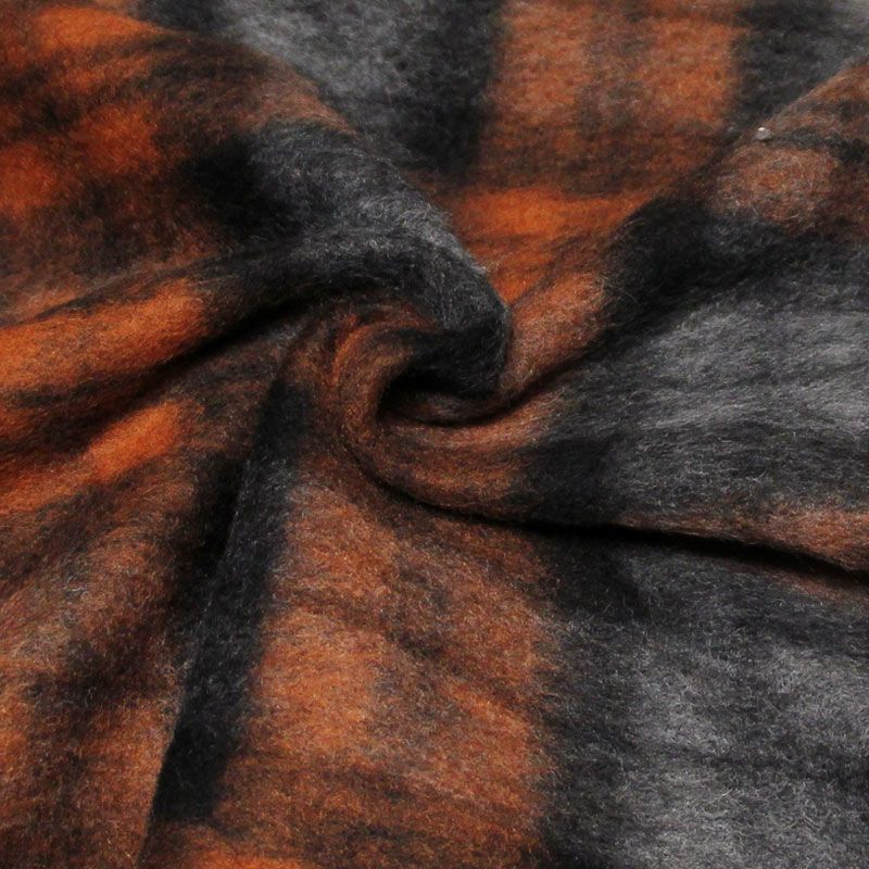 Laine bouillie clan - Gris & orange