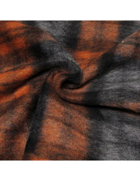 Laine bouillie clan - Gris & orange