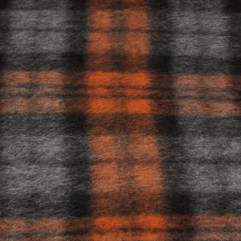 Laine bouillie clan - Gris & orange