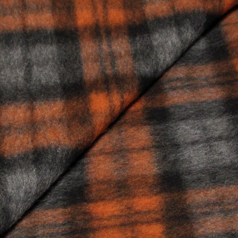 Laine bouillie clan - Gris & orange