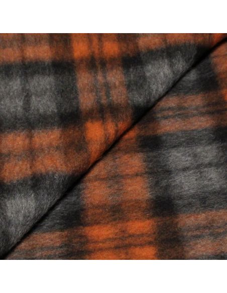 Laine bouillie clan - Gris & orange