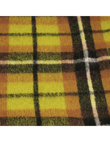 Laine bouillie clan - Camel & noir fond anis