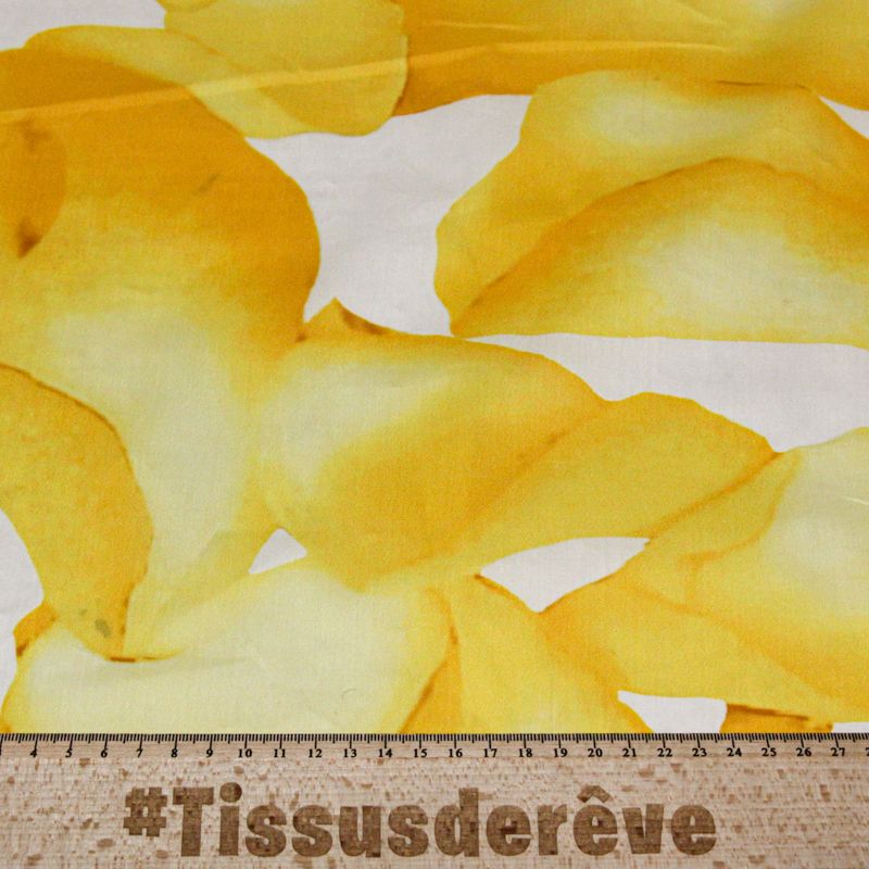 Batiste 100% coton - Pétale jaune
